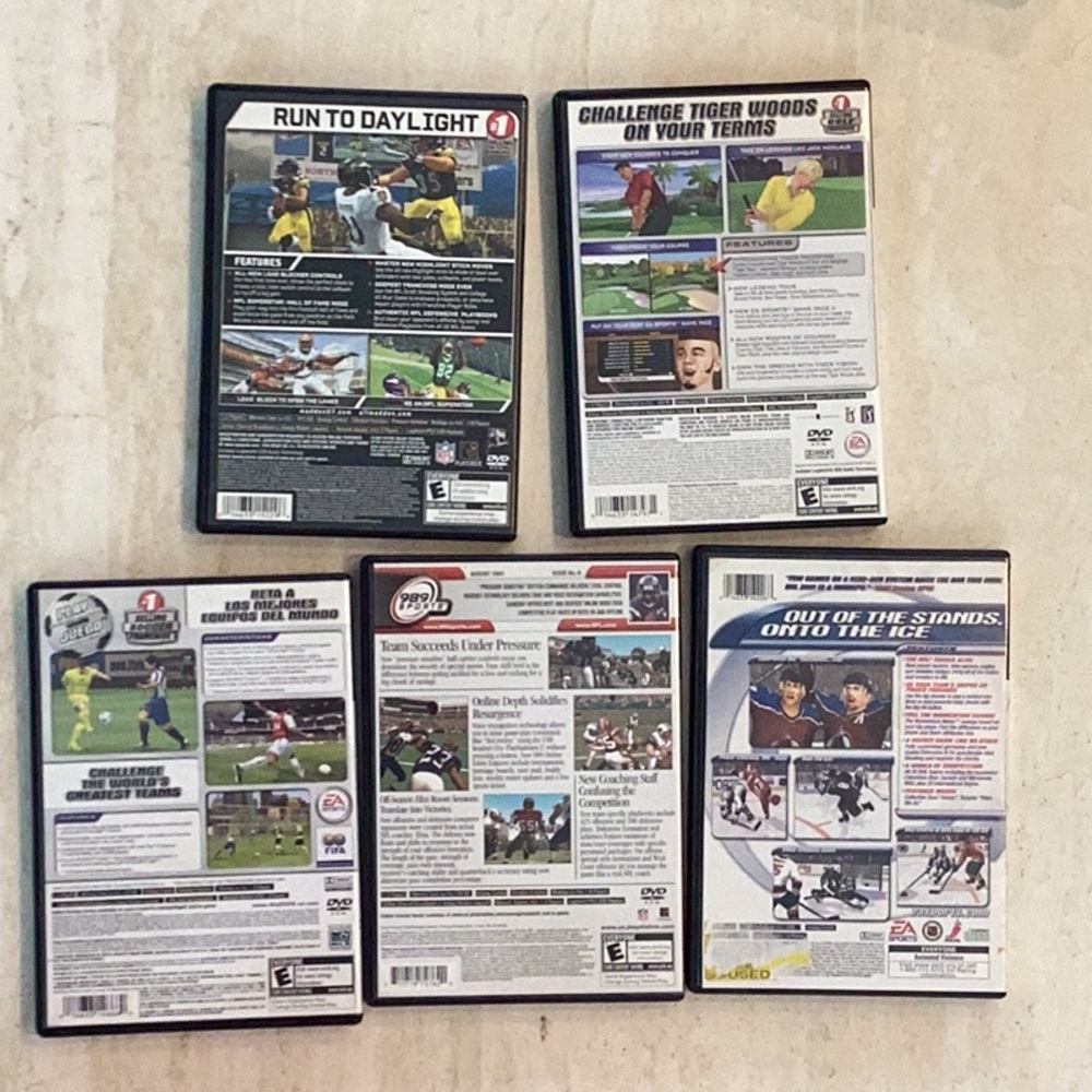 FIFA Soccer & Tiger Woods PGA Tour & NFL Game Day & NHL Game Playstation 2 PS2 - Picture 3 of 5